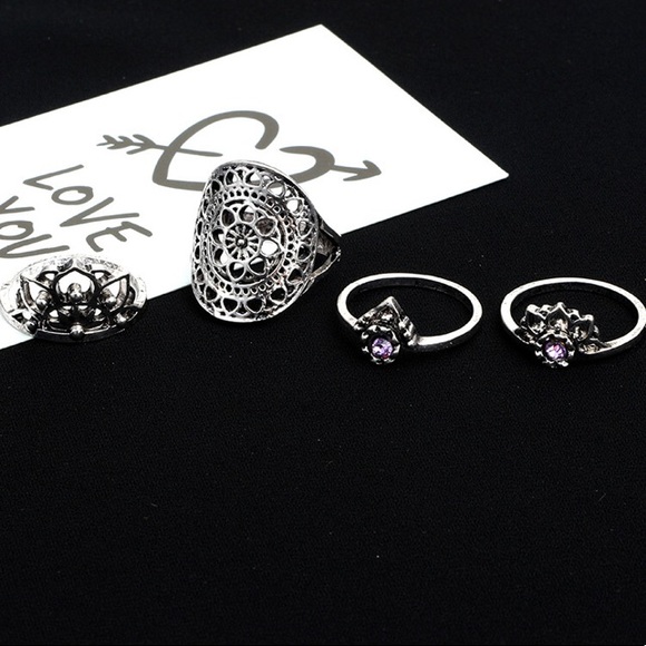 Mandala ✯ Midi Rings Set - Picture 3 of 7